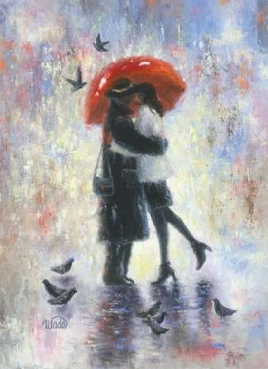 Kiss After Work Canvas Art - Vicki Wade (20 x 28)