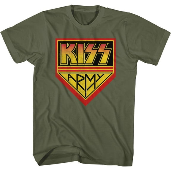 Kiss Army Green Military Green Adult T-Shirt