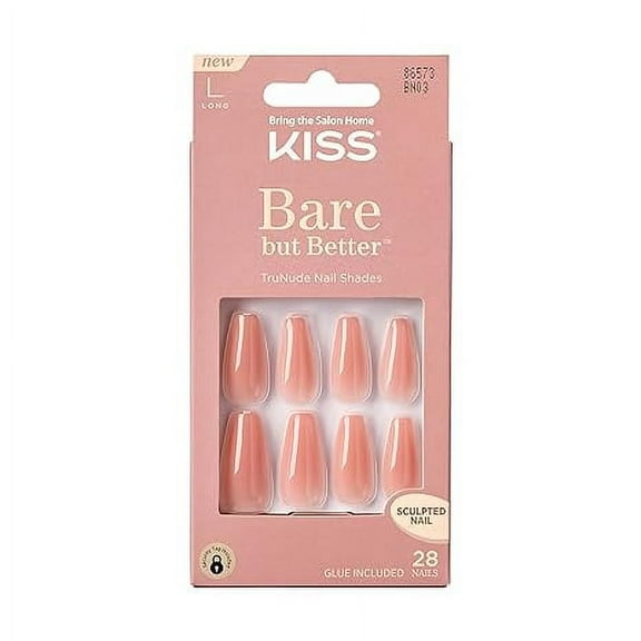 Kiss Bare But Better Sculpted Nude Fake Nails, 28 Ea, 3 Pack