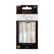 KISS Premium Classy Nails X-Long &ndash; Choose Style | French Press-On Nails with Rhinestone Accents