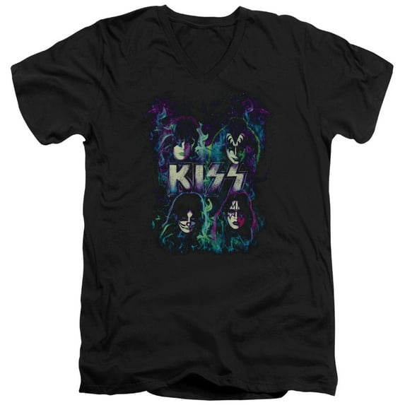 Kiss - Colorful Fier - Slim Fit V Neck Shirt - Small