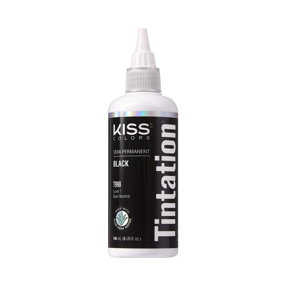 Kiss Colors & Care Tintation Semi-Permanent Hair Color Dye - BLACK