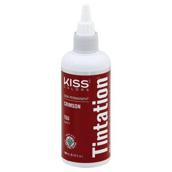Kiss Colors & Care Tintation Semi-Permanent Hair Color Dye, Crimson
