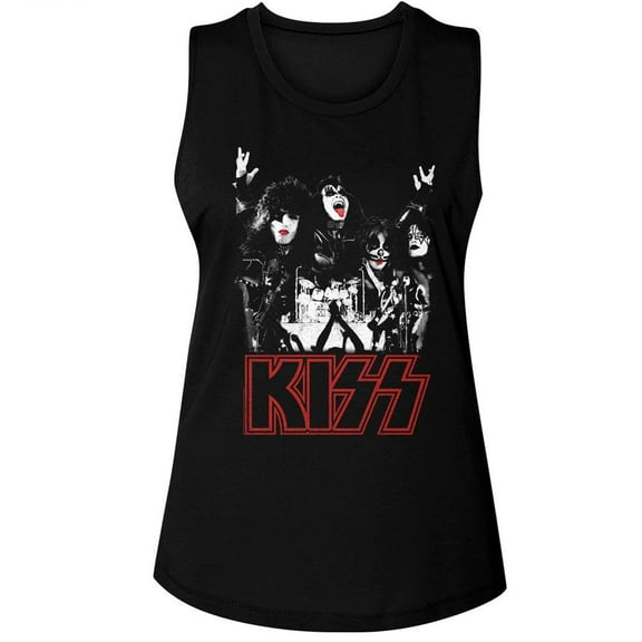 Kiss Concert Black Women's Muscle Tank Top T-Shirt