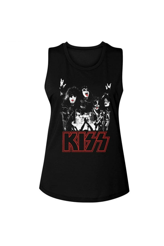 Kiss Concert Black Women's Muscle Tank Top T-Shirt