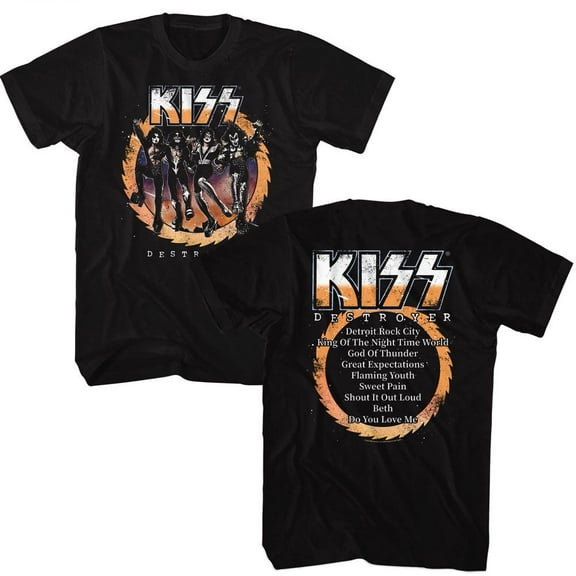 Kiss Destroyer Album Black Adult T-Shirt