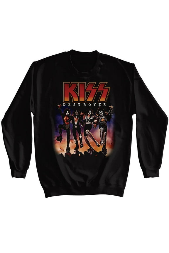 Kiss Destroyer Black Adult Sweatshirt