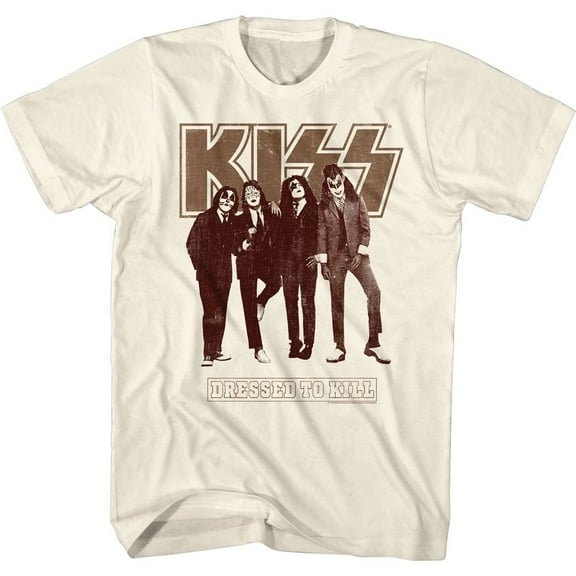Kiss Dressedtokill Natural Adult T-Shirt M