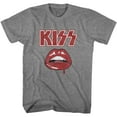 thumbnail image 1 of Kiss Drip Graphite Heather Adult T-Shirt, 1 of 2