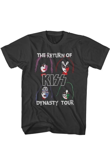 T-shirt Vintage Officiel Kiss Gene Simmons Logo - Homme/unisexe, Noir, Neuf étiqueté