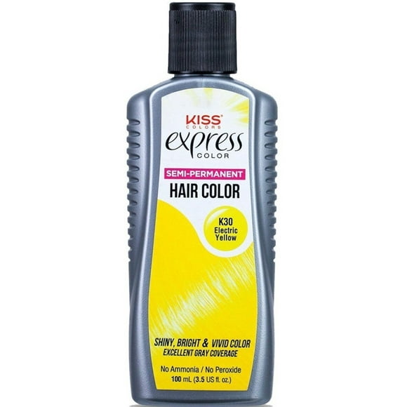 Kiss Express Color #K30 Semi-Permanent Electrc Yellow 3.5 Ounce (100ml) - (Pack of 2)