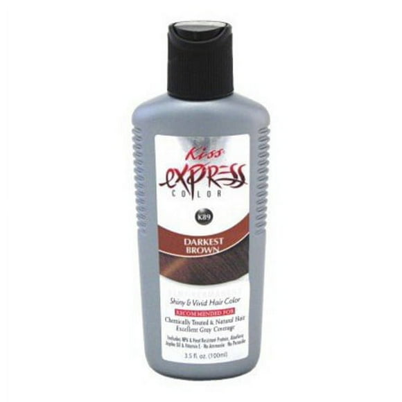 Kiss Express Color #K89 Semi- Permanent Darkest Brown, 3.5 Oz, 2 Pack