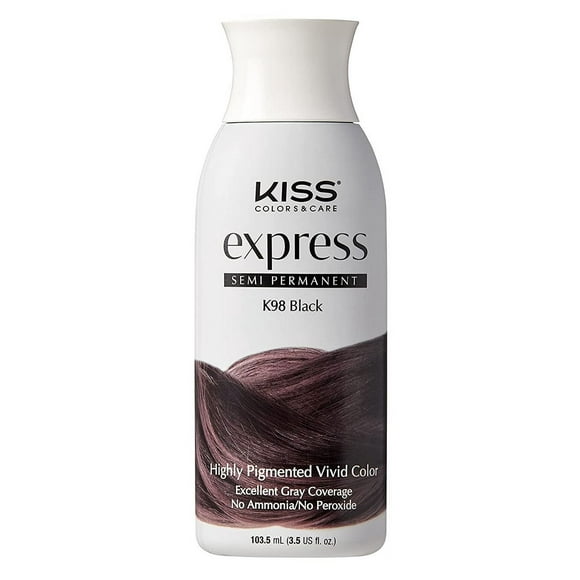 Kiss Express Color #K98 Semi- Permanent Black 3.5 Ounce (103ml) (Pack of 3)