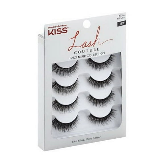 Kiss Eyelashes Couture Faux Mink Collection, Jubilee Multipack, 4 Ea, 3 Pack