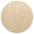 thumbnail image 1 of Kiss Face Heart Love Emoticon Wood Shape Unfinished Piece Cutout Craft DIY Projects - 6.25 Inch Size - 1/8 Inch Thick, 1 of 1