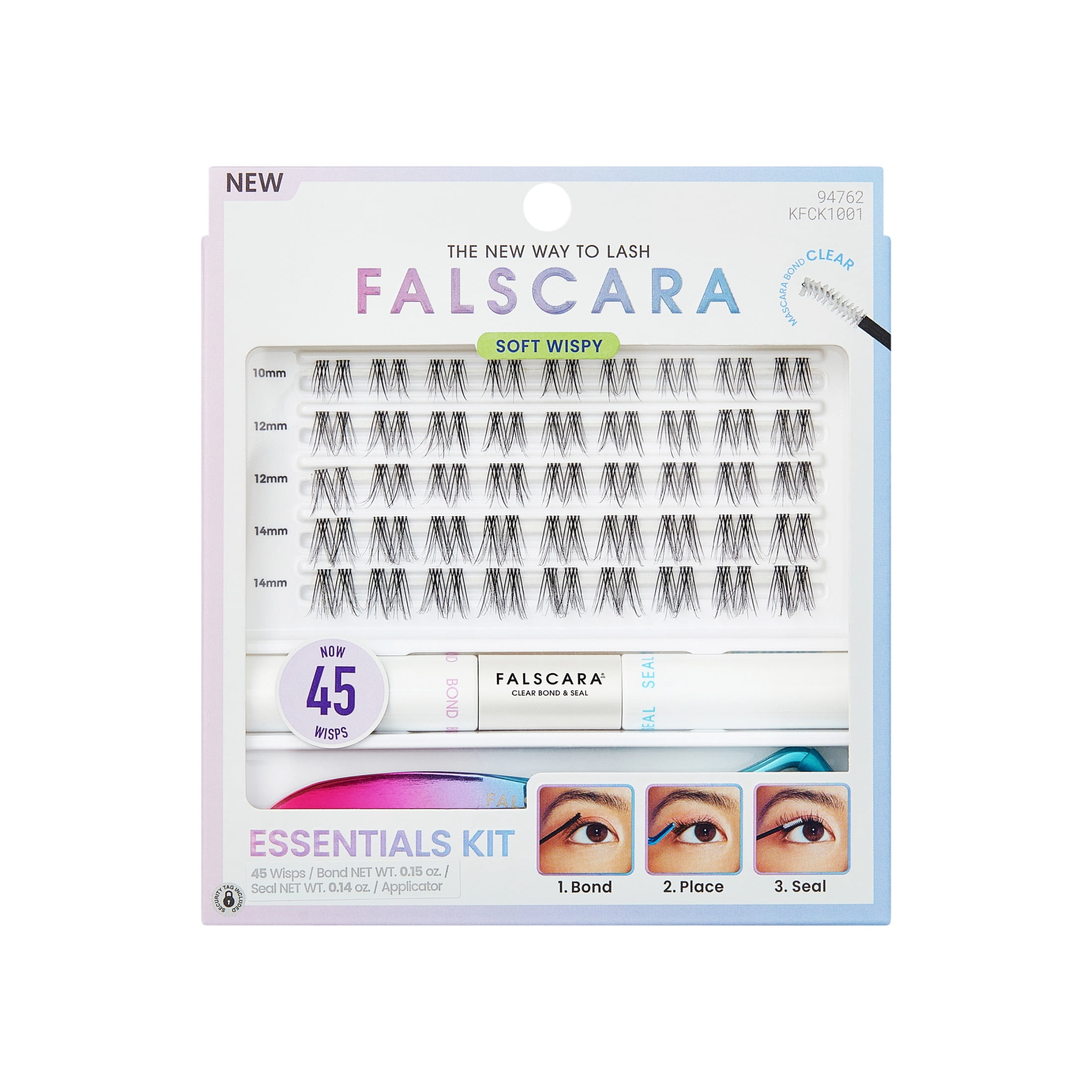 Kiss Falscara Soft Wispy False Eyelashes, Lash Extension Kit, 45 Lash ...