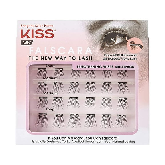 Kiss Falscara Diy Eyelash Extension Wisps Mini Lash Clusters, Multipack, 24 Ea