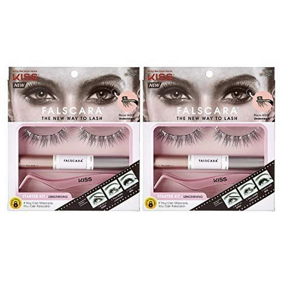 Kiss Falscara Eyelash Starter Kit Lengthening (Pack of 2)