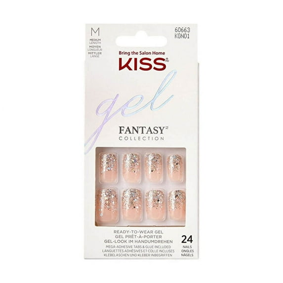 Kiss False Nails Extra Shiny Fanciful KGN01C 24 Pack