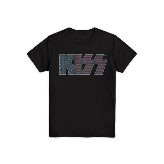 Kiss Flag, Boys Apparel Graphic Crew Neck Short Sleeve T-Shirt, Sizes XS-2X (Little Boys & Big Boys)