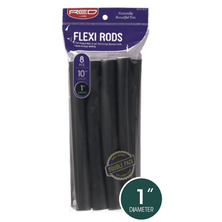 Kiss Flexi Rods 10 HRF19VP Flexi Rods 10 8pcs 1 Diameter Value Pack 8pc Dark Green