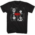 thumbnail image 1 of Kiss Four Squares Black Adult T-Shirt Lt, 1 of 2