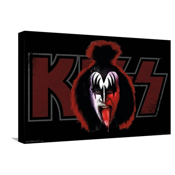 Kiss - Gene Canvas Wall Poster, 14.725" x 22.375"
