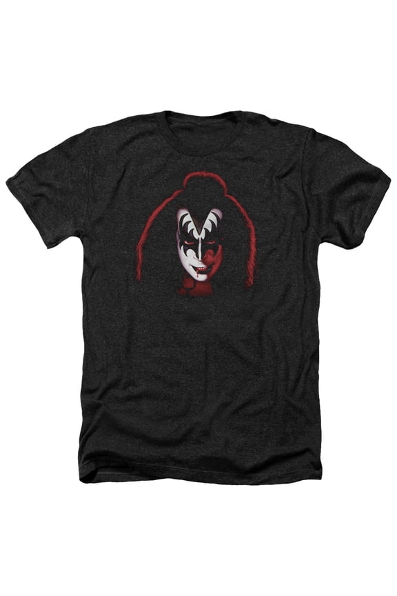 Kiss - Gene Simmons Cover - Heather Short Sleeve Shirt - X-Large