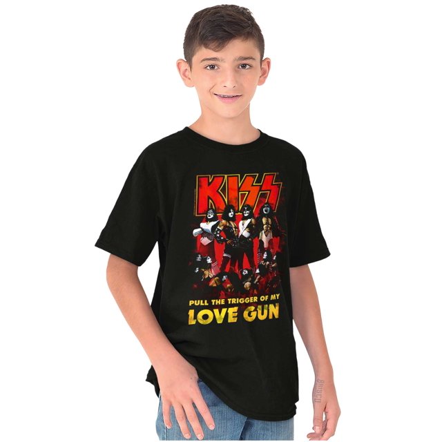 Kiss Glam Rock Band Song Poster Crewneck T Shirts Boy Girl Teen Brisco