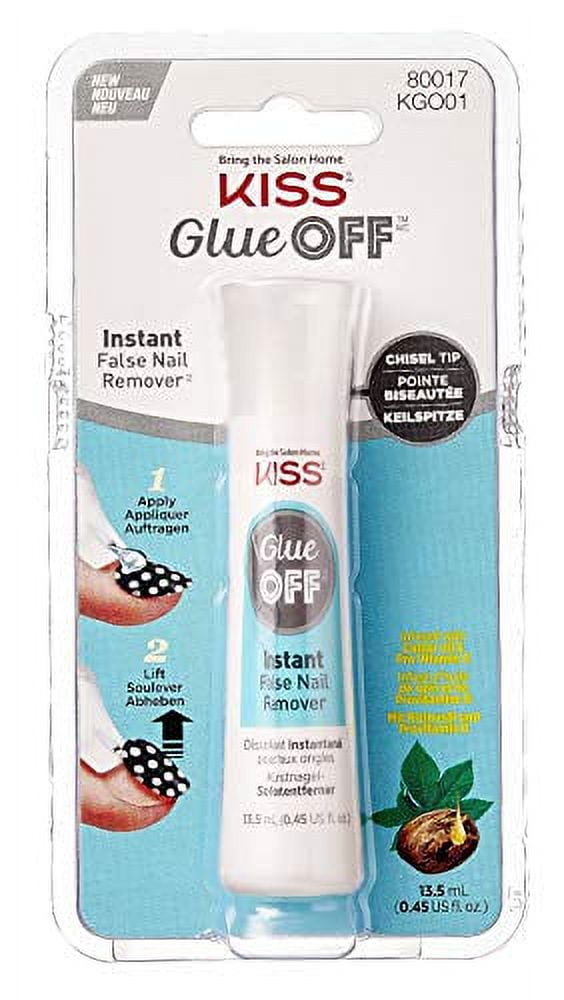 Kiss Glue Off Instant False Nail Remover 0.45 Ounce (Pack of 2
