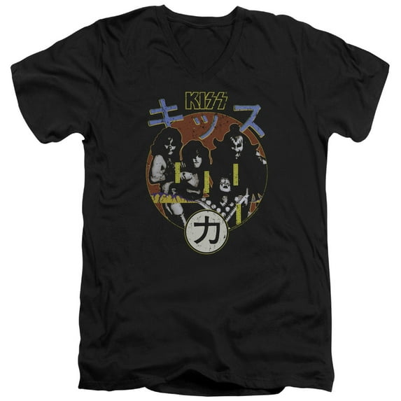Kiss - Hotter Cover - Slim Fit V Neck Shirt - Medium