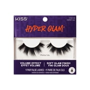 Kiss Hyper Glam Halloween False Eyelashes,  Matte Silk , 14mm, 1 Pair of Strip Lashes