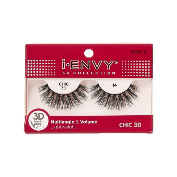 Kiss I Envy 3D Glam Collection Multi-angle and Volume Chic #14, 1 pair, 6 Pack