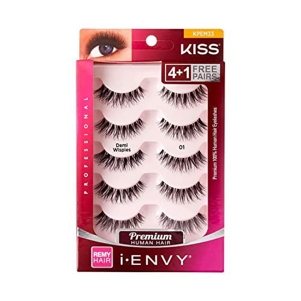 Kiss I Envy Beyond Naturale 01 Lashes Demi Wispies Value Pack Kit, 2 Pack