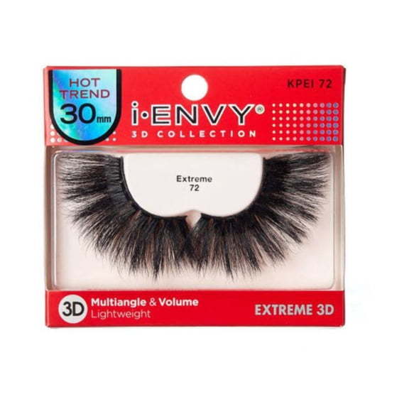 Kiss I Envy Extreme 3D Lashes #72 Multi-Angle & Volume 30Mm
