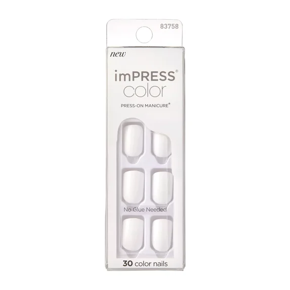 Kiss Impress Color Press On Manicure Frosting Short, 30 Ea, 2 Pack