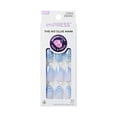 thumbnail image 1 of Kiss Impress Press On Nails Almond, ‘Ciel’, Blue, Medium Length, 30 Count, 1 of 11