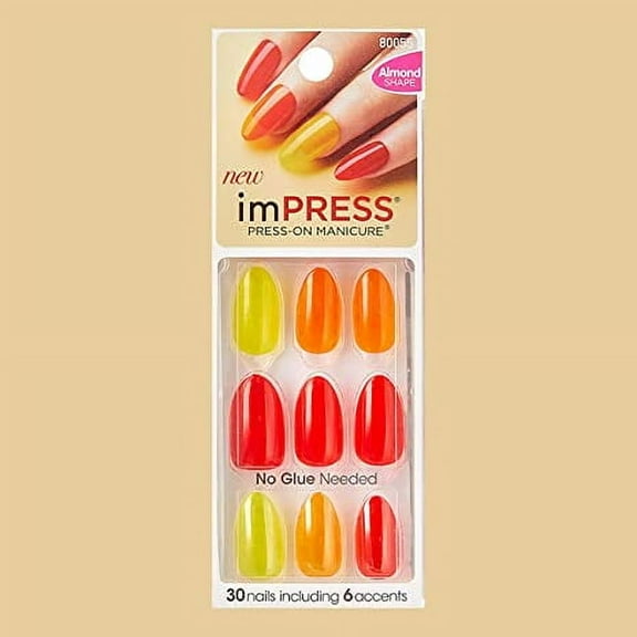 Kiss Impress Press-on Manicure One-Step Gel Nails - Ten Different Looks (Pack of 1)