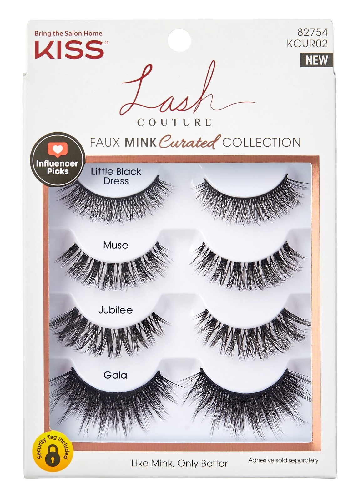 Kiss Lash Couture Faux Mink Curated Collection 4-Pairs (Pack of 2)