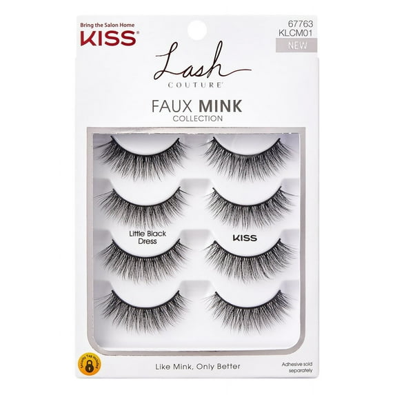Kiss Lash Couture Faux Mink Little Black Dress Multi-Pack (Pack of 3)