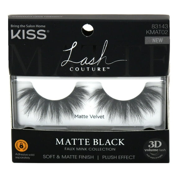 Kiss Lash Couture Matte Black Matte Velvet (Pack of 3)