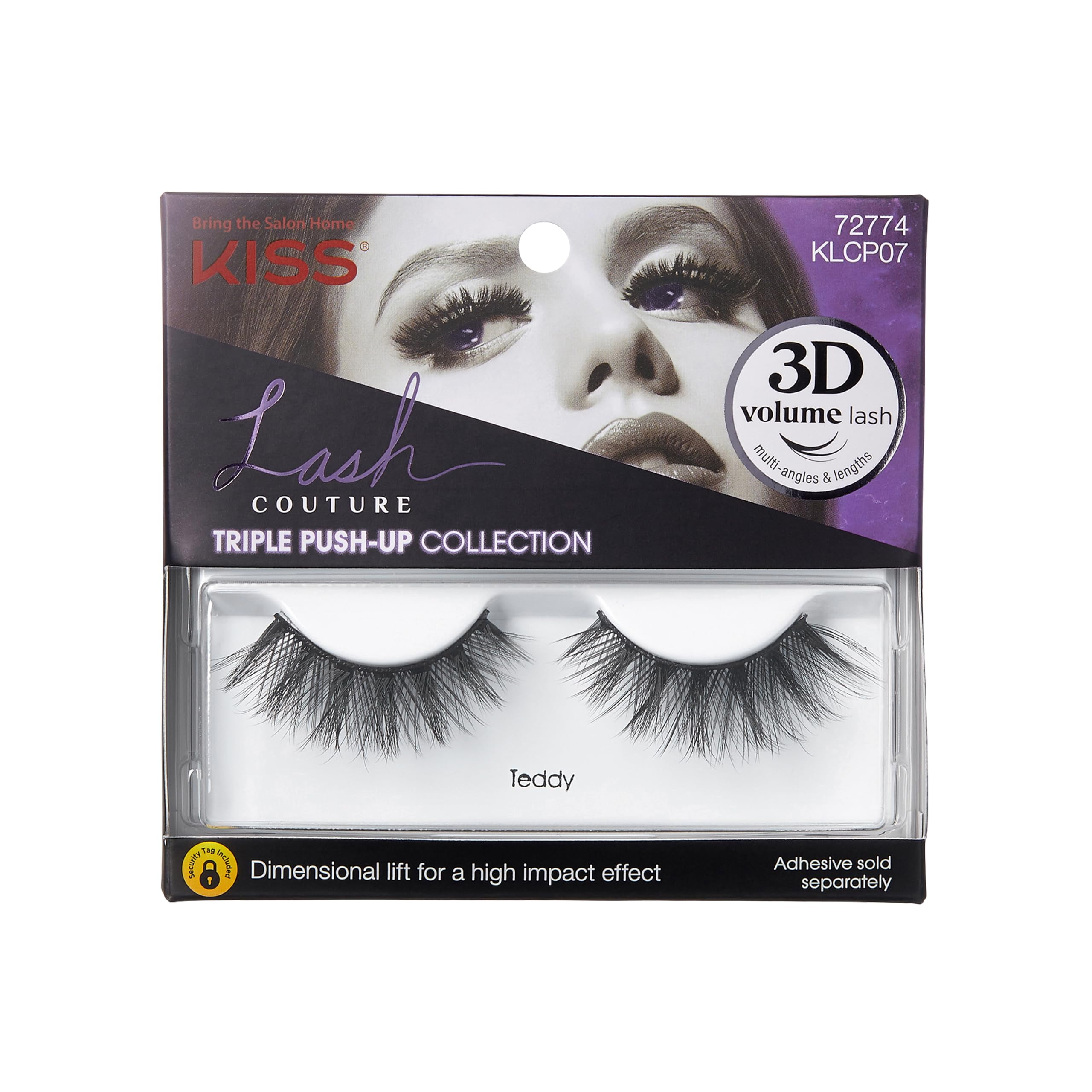 KISS Lash Couture Triple Push Up Collection, 3D Volume False Eyelashes
