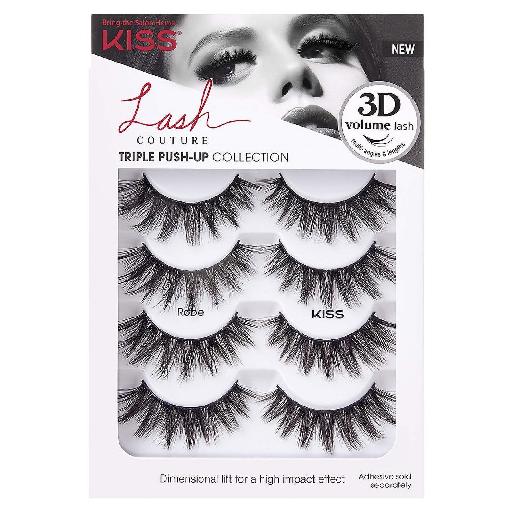 Kiss Lash Couture Triple PushUp Collection Fake Eyelashes Multipack