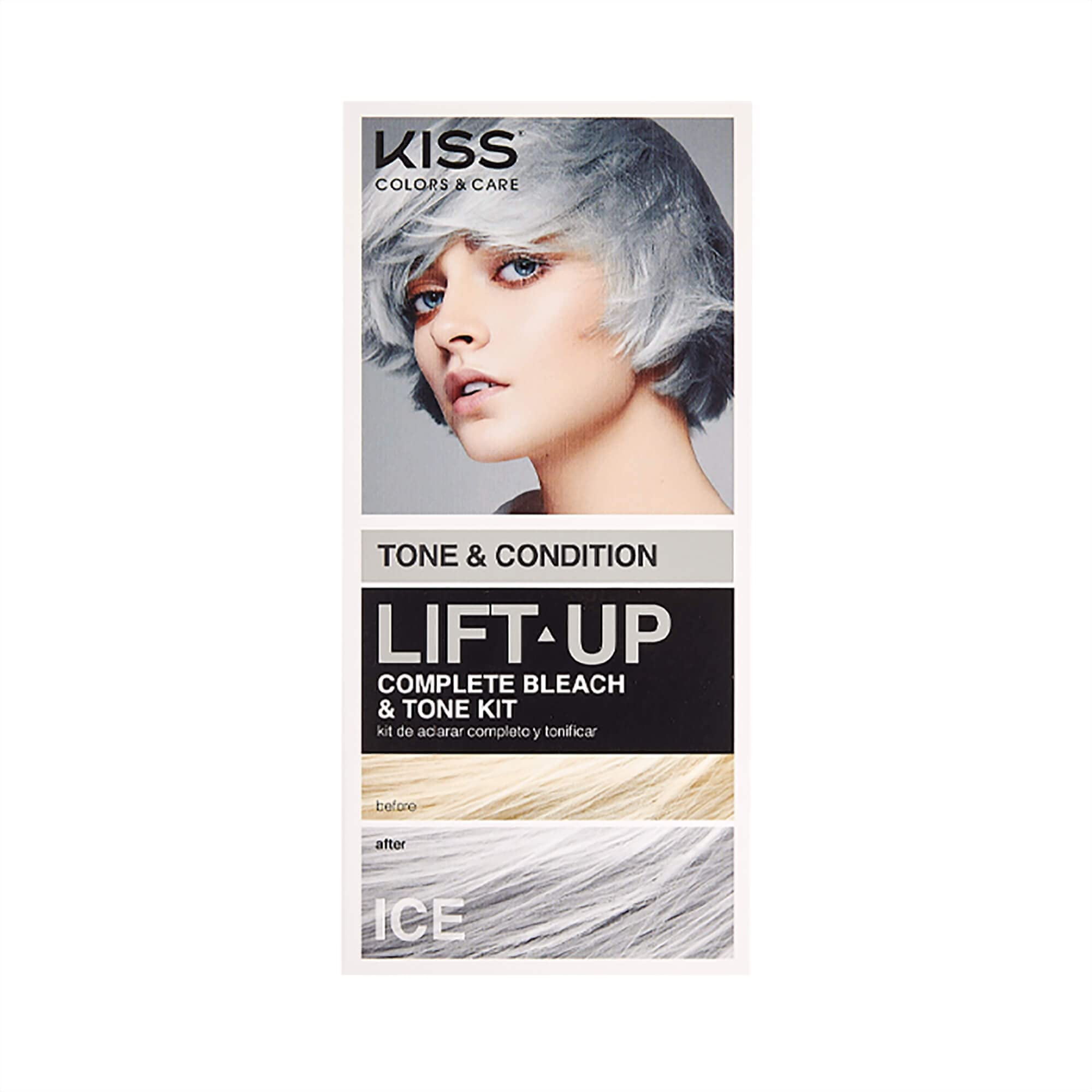 Kiss Lift Up Complete Hair Bleach Kit With Revitalizing Plex Serum To