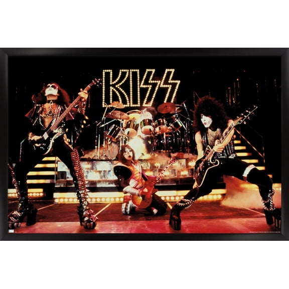 Kiss - Live Show Wall Poster, 14.725" x 22.375" Framed