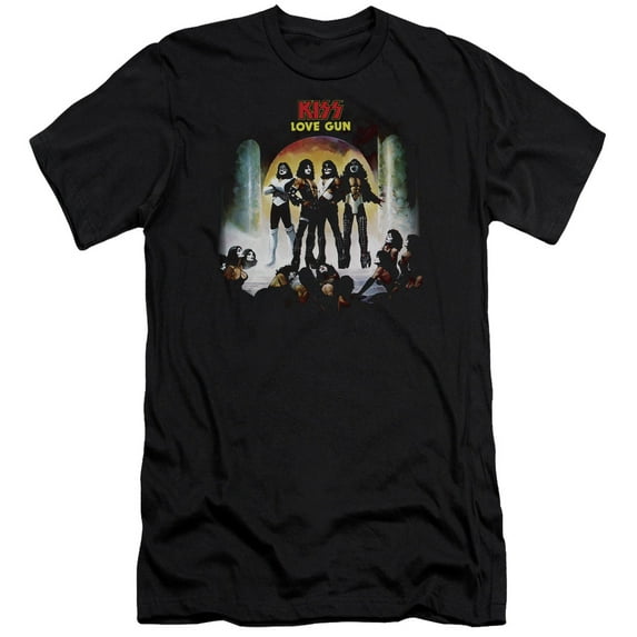 Kiss Lover Gun Cover S/S Adult 30/1 T-Shirt Black