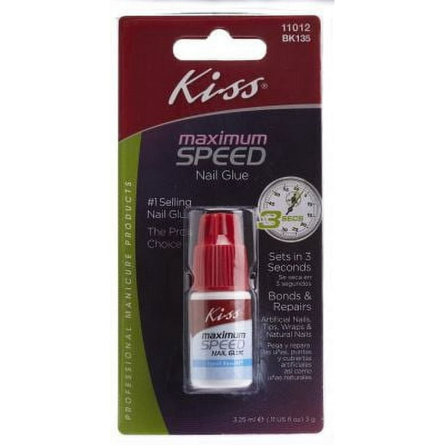 Kiss Maximum Speed Nail Glue 0.11 fl oz bottle - Walmart.com