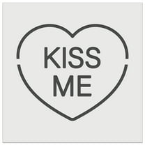 Kiss Me Conversation Heart Love Valentine's Day DIY Cookie Wall Craft Stencil - 5.5 Inch