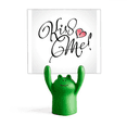 thumbnail image 1 of Kiss Me Heart Quote Handwrite Memo Holder Cartoon Animal Frog Stand Decoration, 1 of 3
