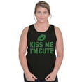 thumbnail image 1 of Kiss Me I'm Cute Saint Patricks Day Tank Top Tee Shirt Women Brisco Brands S, 1 of 5